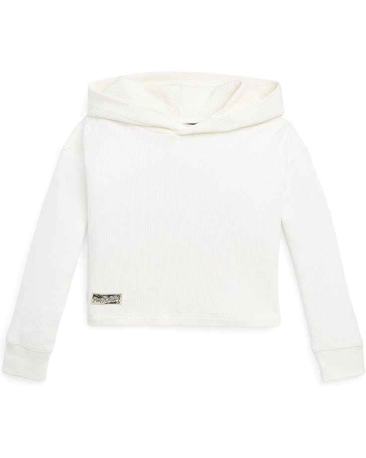 Polo Ralph Lauren Kids Waffle-Knit Boxy Hooded Tee (Little Kids)