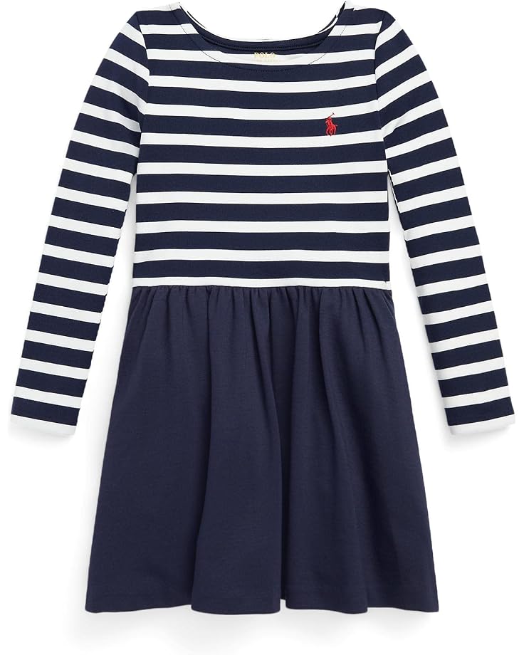 Polo Ralph Lauren Kids Striped Stretch Ponte Dress (Little Kids)