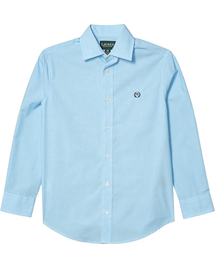 LAUREN Ralph Lauren Kids Solid Dress Shirt (Big Kids)