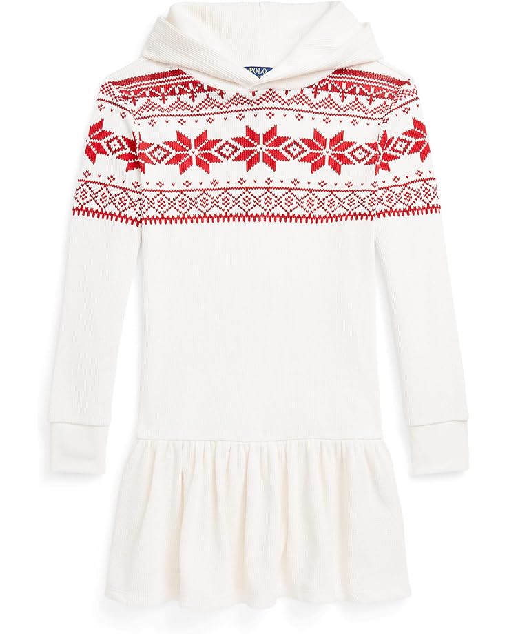 Polo Ralph Lauren Kids Fair Isle Waffle-Knit Hooded Dress (Big Kids)