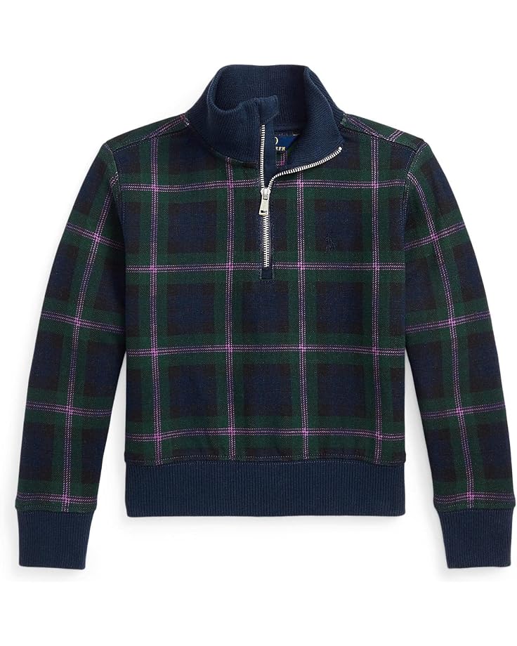 Polo Ralph Lauren Kids Plaid Double-Knit 1/4 Zip Pullover (Toddler)