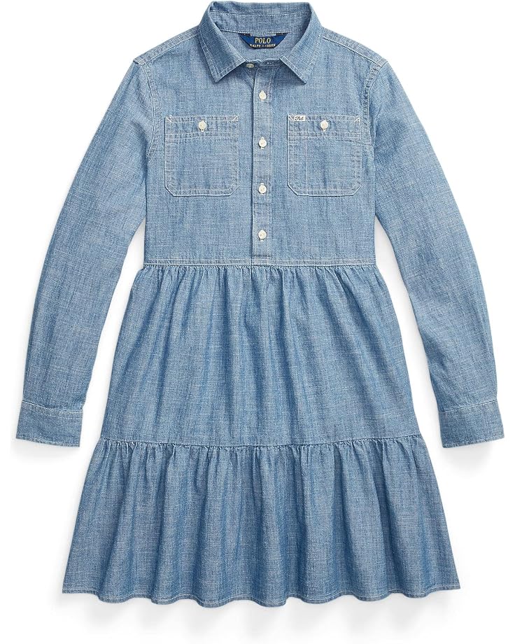 Polo Ralph Lauren Kids Tiered Chambray Shirtdress (Big Kids)