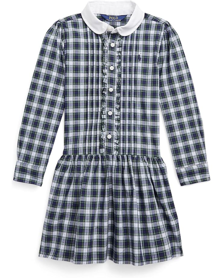 Polo Ralph Lauren Kids Plaid Stretch Poplin Shirtdress (Toddler)