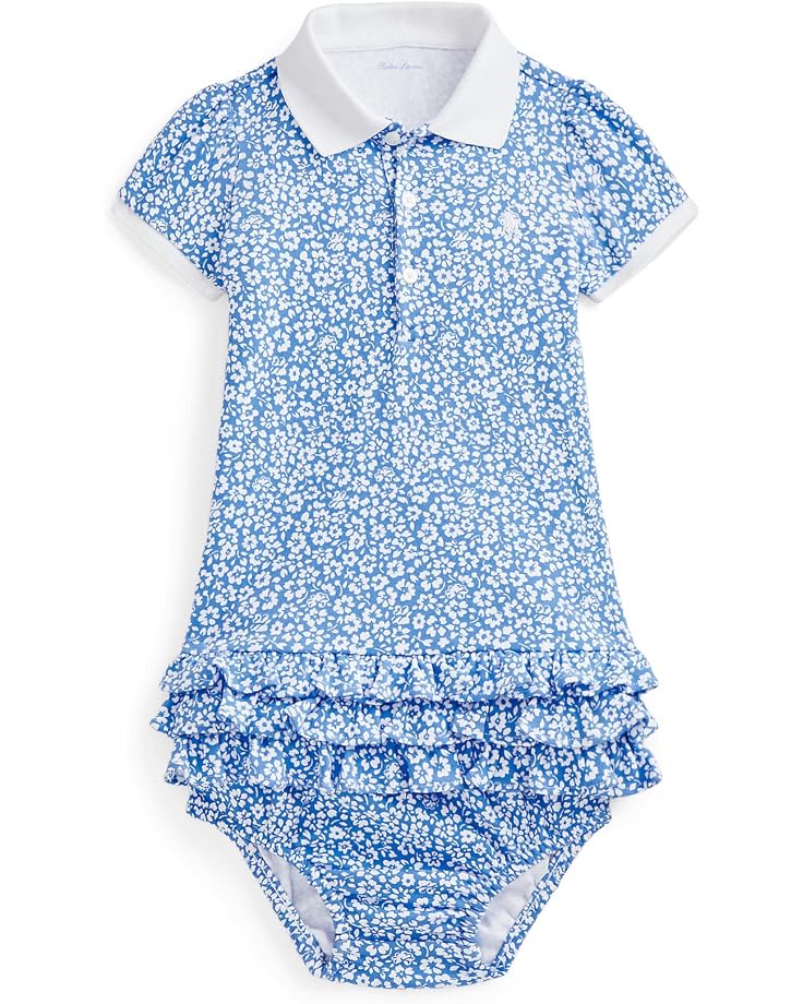Polo Ralph Lauren Kids Ruffled Soft Cotton Polo Dress & Bloomer (Infant)