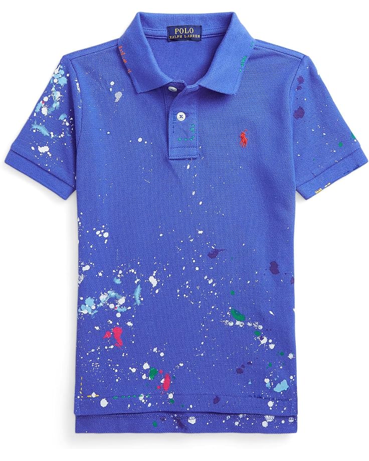 Polo Ralph Lauren Kids Paint-Splatter Cotton Mesh Polo Shirt (Little Kids)