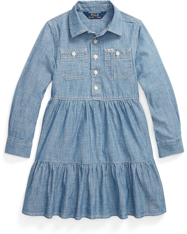 Polo Ralph Lauren Kids Tiered Chambray Shirtdress (Toddler)