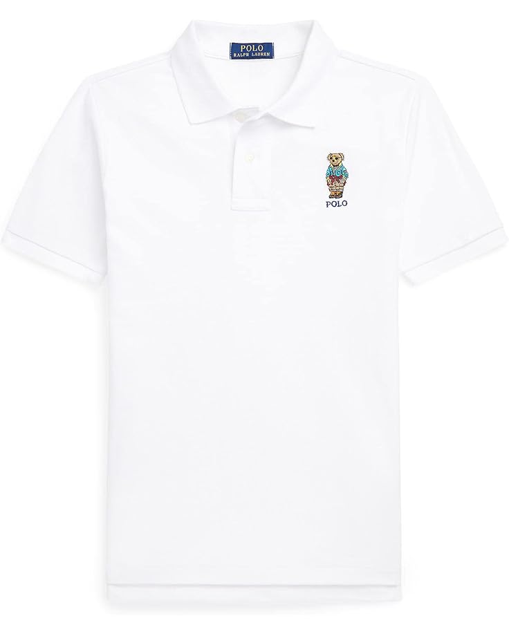  Polo Ralph Lauren Kids Polo Bear Cotton Mesh Polo Shirt (Big Kids)