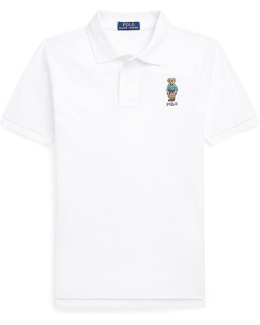  Polo Ralph Lauren Kids Polo Bear Cotton Mesh Polo Shirt (Big Kids)