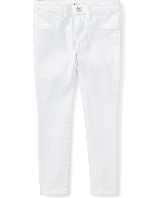  Polo Ralph Lauren Kids Aubrie Denim Leggings In White (Toddler)