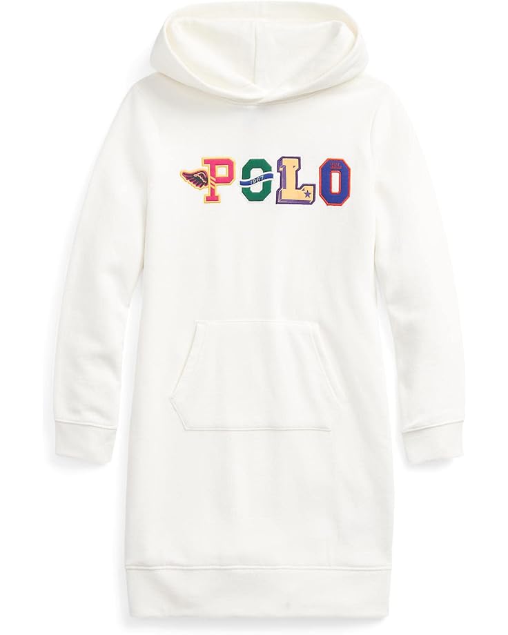  Polo Ralph Lauren Kids Logo Fleece Hoodie Dress (Big Kids)