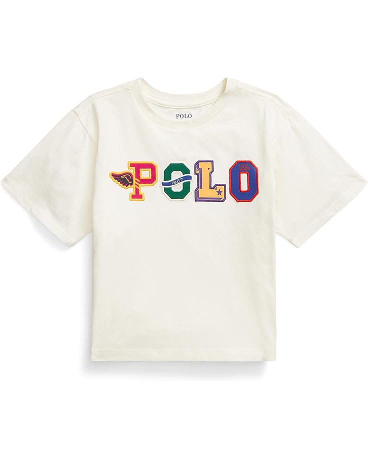  Polo Ralph Lauren Kids Logo Cotton Jersey Boxy Tee (Big Kids)