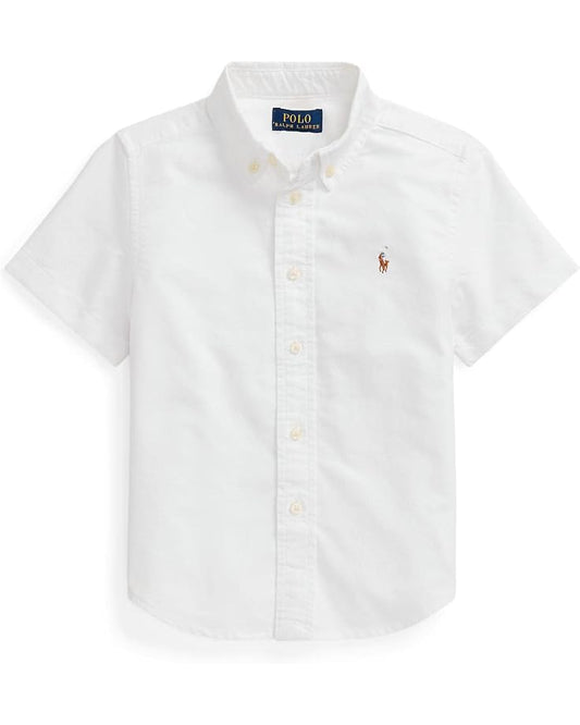  Polo Ralph Lauren Kids Cotton Oxford Short Sleeve Shirt (Toddler)