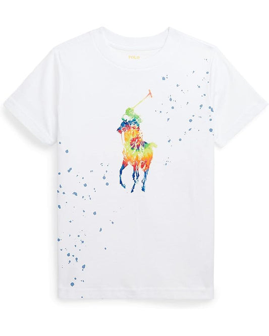  Polo Ralph Lauren Kids Tie-Dye Big Pony Cotton Jersey Tee (Toddler)