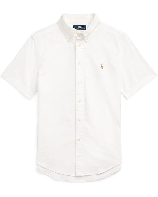  Polo Ralph Lauren Kids Cotton Oxford Short Sleeve Shirt (Big Kids)