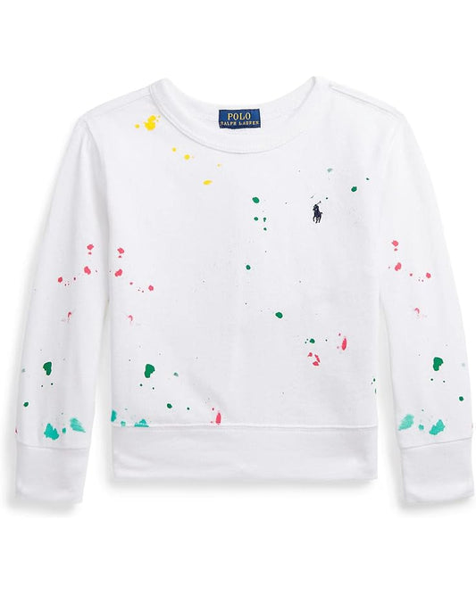  Polo Ralph Lauren Kids Paint Splatter–Print Spa Terry Pullover (Little Kids)