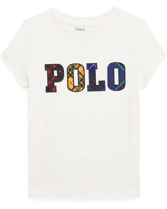  Polo Ralph Lauren Kids Plaid Logo Cotton Jersey Tee (Toddler)