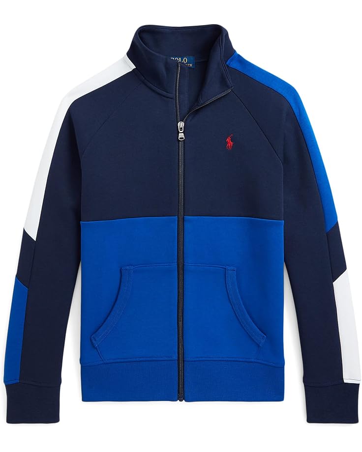  Polo Ralph Lauren Kids Color-Blocked Double-Knit Track Jacket (Big Kids)