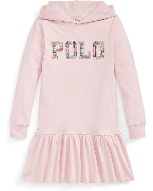  Polo Ralph Lauren Kids Logo Cotton Jersey Hooded Dress (Big Kids)