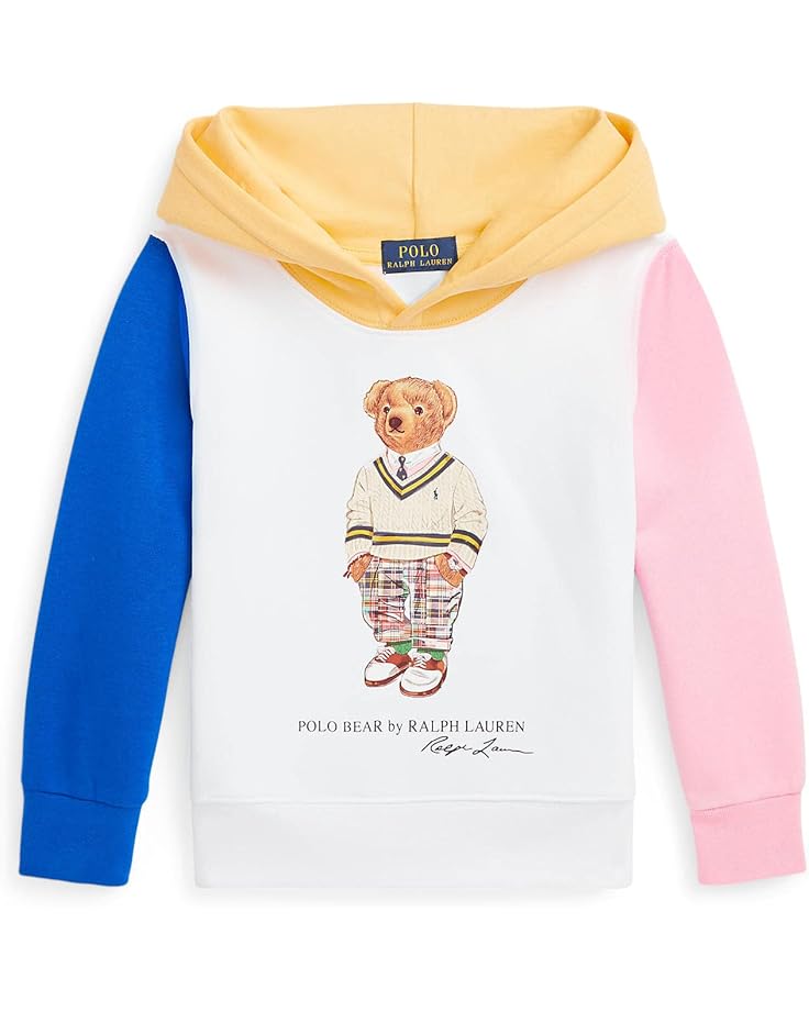 Polo Ralph Lauren Kids Polo Bear Color-Blocked Fleece Hoodie (Little Kids)