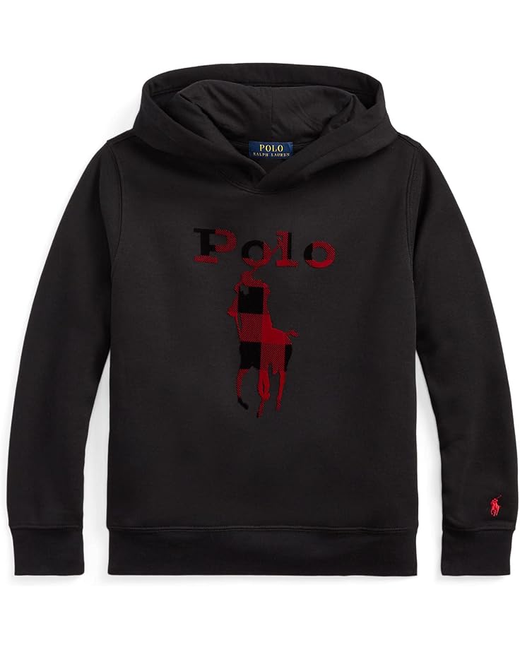  Polo Ralph Lauren Kids Buffalo Check Big Pony Fleece Hoodie (Big Kids)