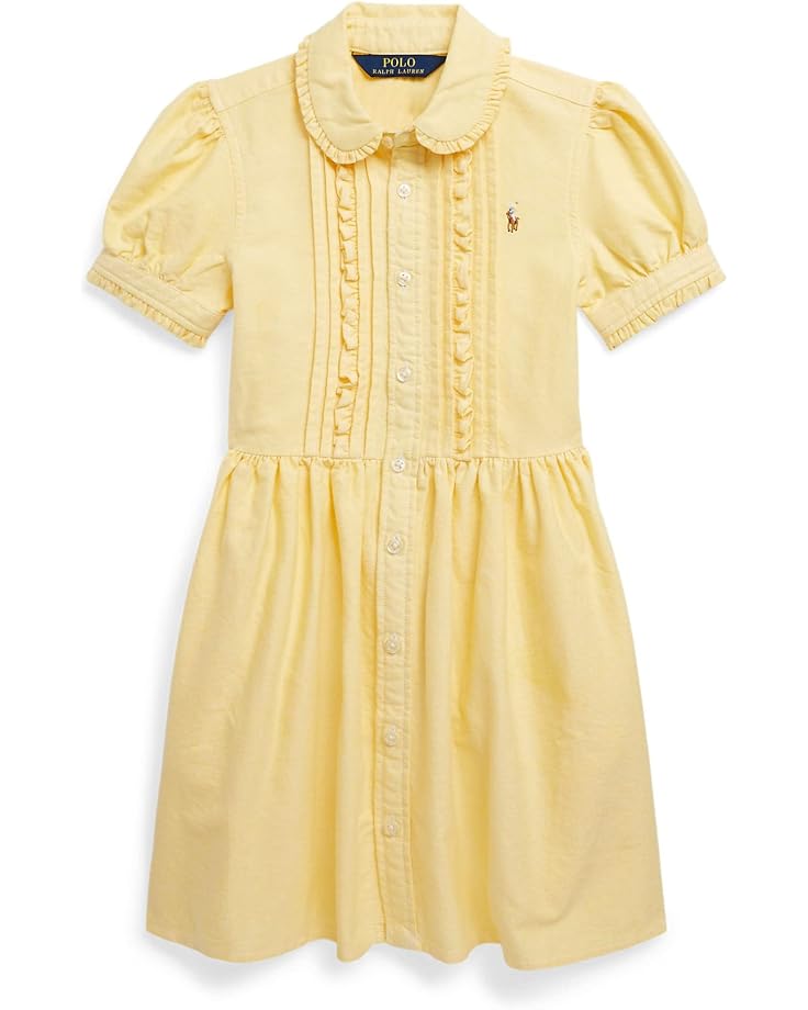  Polo Ralph Lauren Kids Ruffled Cotton Oxford Shirtdress (Little Kids)