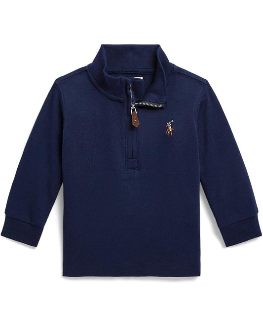  Polo Ralph Lauren Kids Cotton Interlock 1/4 Zip Pullover (Infant)