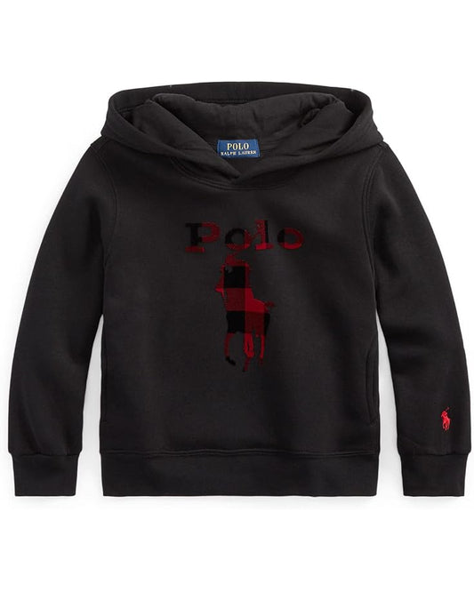  Polo Ralph Lauren Kids Buffalo Check Big Pony Fleece Hoodie (Toddler)