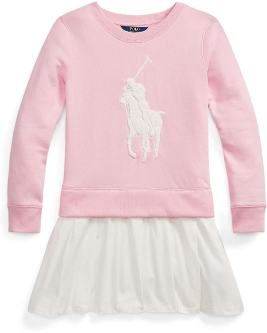  Polo Ralph Lauren Kids Big Pony Fleece Sweatshirt Dress (Big Kids)