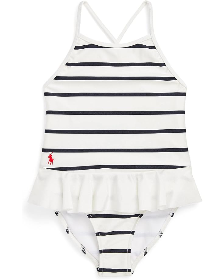  Polo Ralph Lauren Kids Striped Stretch One-Piece Swimsuit (Toddler)