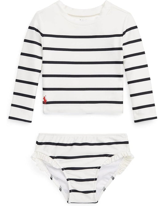  Polo Ralph Lauren Kids Striped Stretch Two-Piece Swimsuit (Infant)