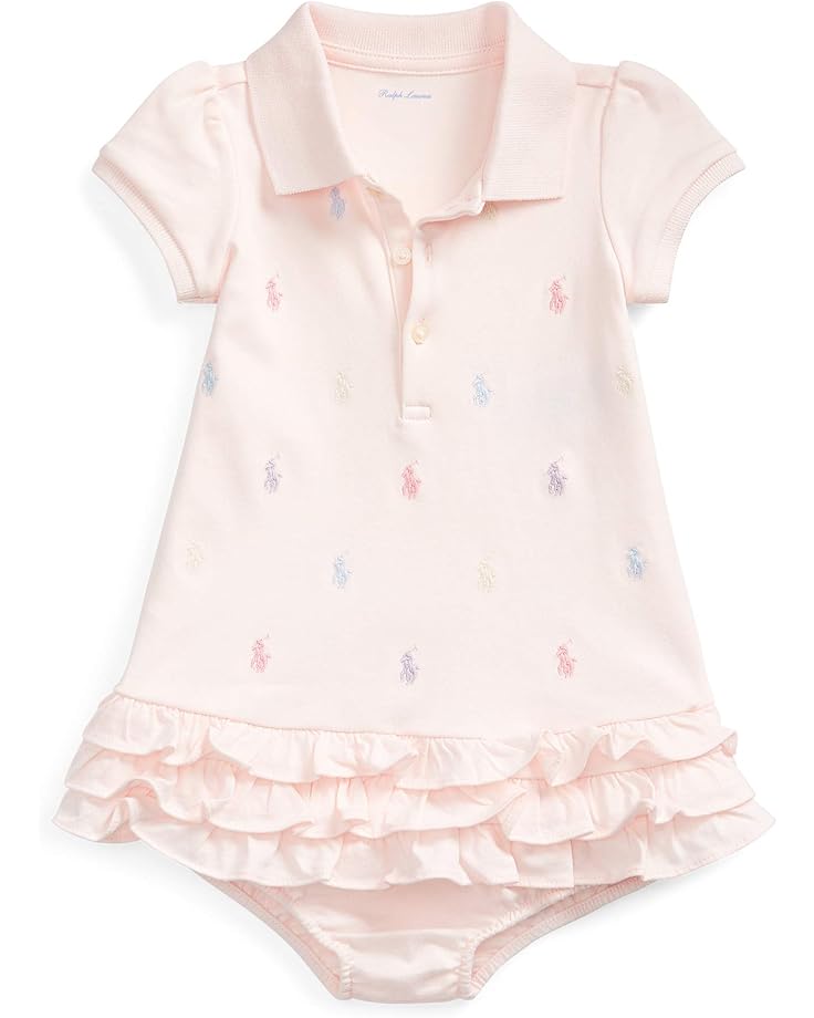  Polo Ralph Lauren Kids Baby Girl's Ruffled Polo Dress & Bloomers Set (Infant)