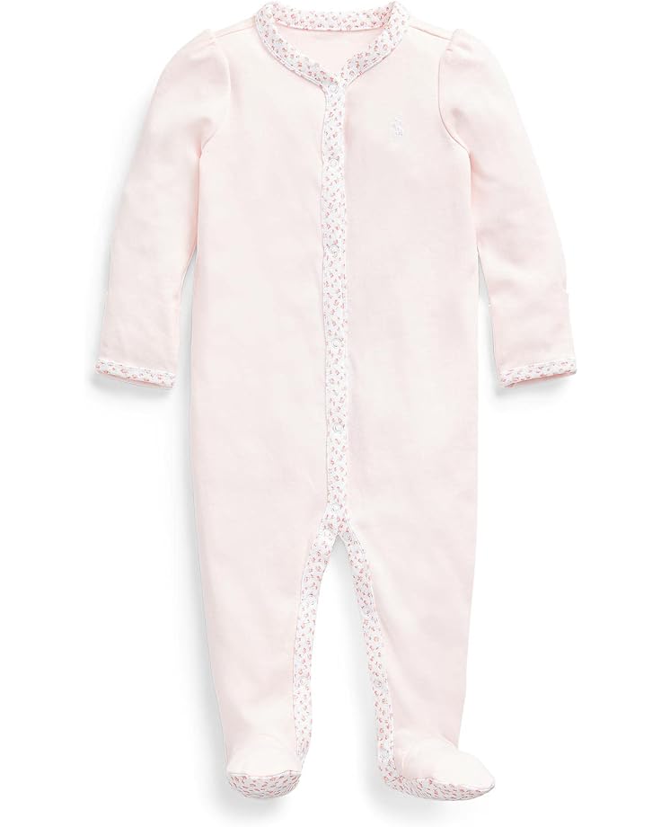  Polo Ralph Lauren Kids Floral-Trim Cotton Coverall (Infant)