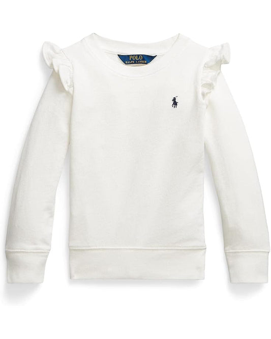  Polo Ralph Lauren Kids Ruffled Spa Terry Sweatshirt (Little Kids)