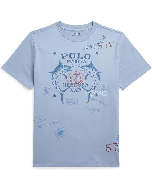  Polo Ralph Lauren Kids Polo Marina Cotton Jersey Tee (Big Kids)