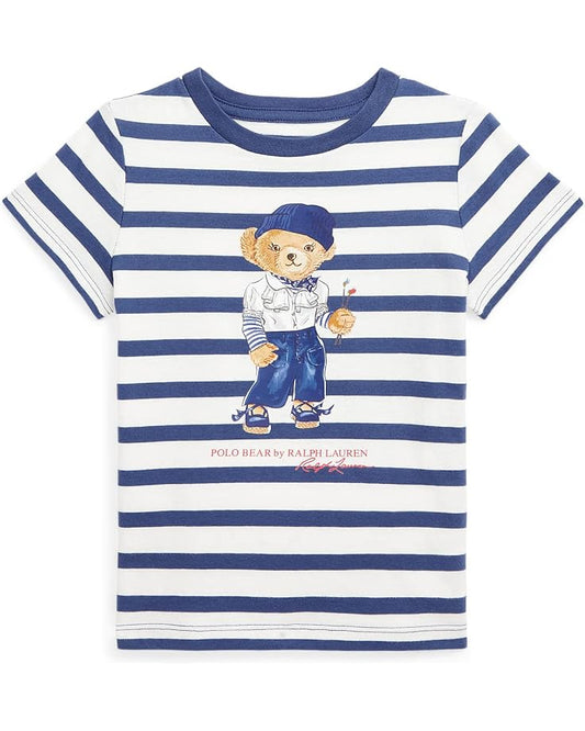  Polo Ralph Lauren Kids Polo Bear Striped Cotton Tee (Toddler)