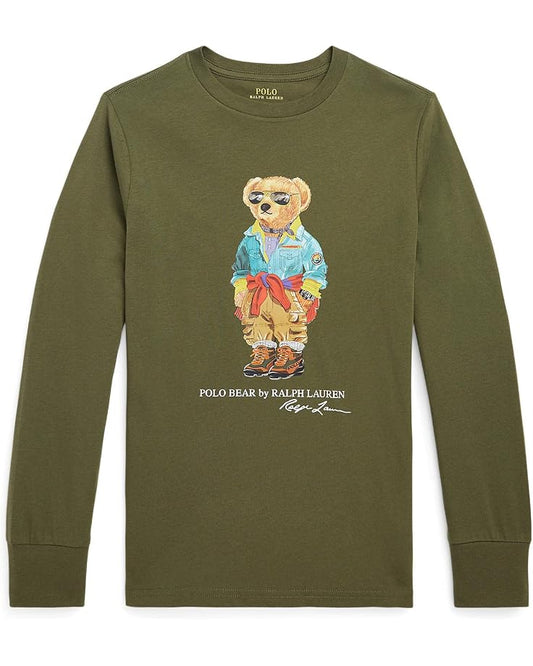  Polo Ralph Lauren Kids Polo Bear Cotton Long Sleeve Tee (Big Kids)
