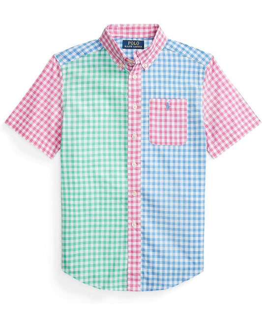  Polo Ralph Lauren Kids Poplin Short Sleeve Fun Shirt (Big Kids)
