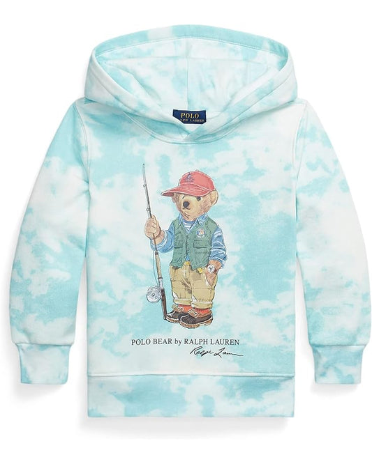  Polo Ralph Lauren Kids Polo Bear Tie-Dye Print Fleece Hoodie (Toddler)