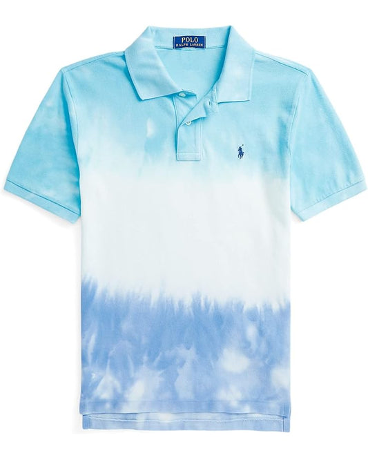  Polo Ralph Lauren Kids Tie-Dye Cotton Mesh Polo Shirt (Big Kids)