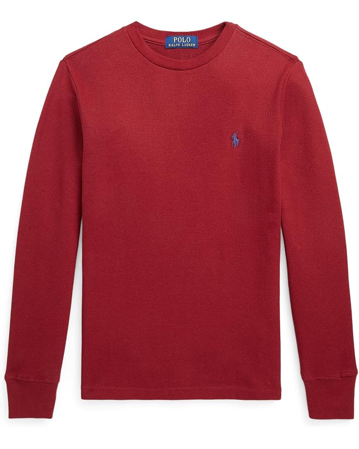  Polo Ralph Lauren Kids Waffle-Knit Cotton Long Sleeve Tee (Big Kids)