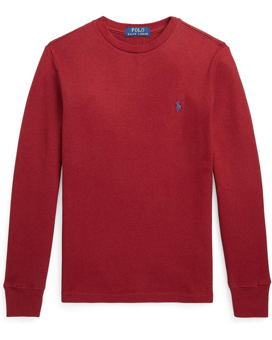  Polo Ralph Lauren Kids Waffle-Knit Cotton Long Sleeve Tee (Big Kids)