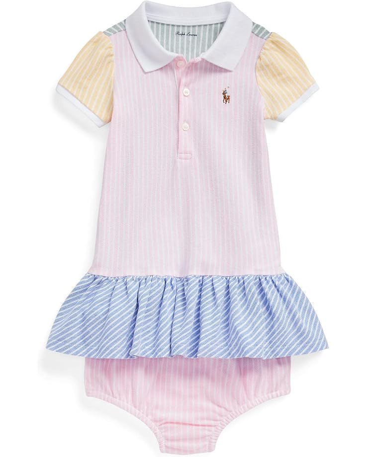  Polo Ralph Lauren Kids Color-Blocked Mesh Polo Dress & Bloomer (Infant)