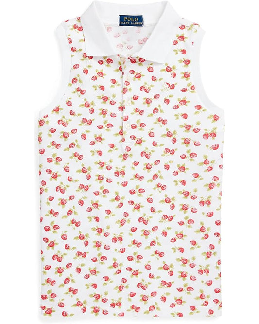  Polo Ralph Lauren Kids Strawberry Mesh Sleeveless Polo Shirt (Big Kids)