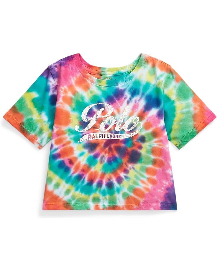  Polo Ralph Lauren Kids Tie-Dye Logo Cotton Jersey Boxy Tee (Toddler)
