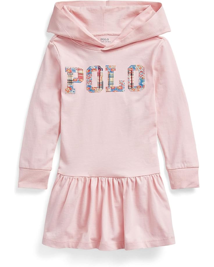  Polo Ralph Lauren Kids Logo Cotton Jersey Hooded Dress (Toddler)