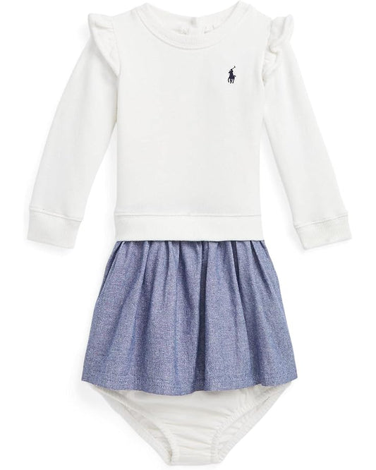  Polo Ralph Lauren Kids Fleece Sweatshirt Dress & Bloomer (Infant)