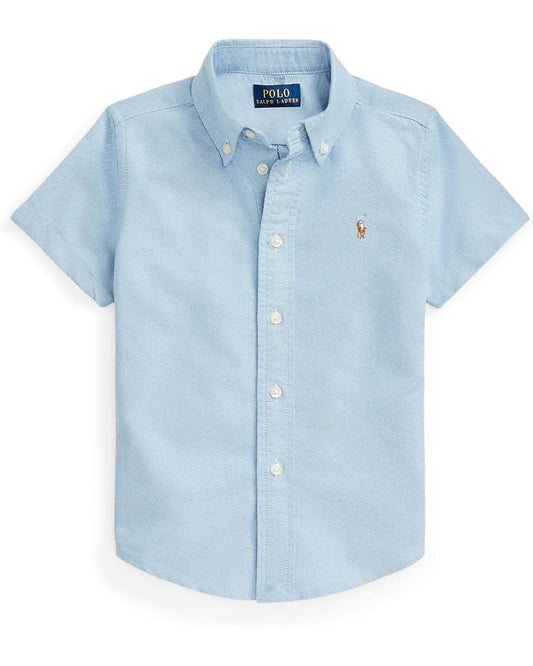  Polo Ralph Lauren Kids Cotton Oxford Short Sleeve Shirt (Little Kids)