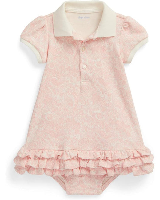  Polo Ralph Lauren Kids Paisley Cotton Interlock Polo Dress & Bloomer (Infant)