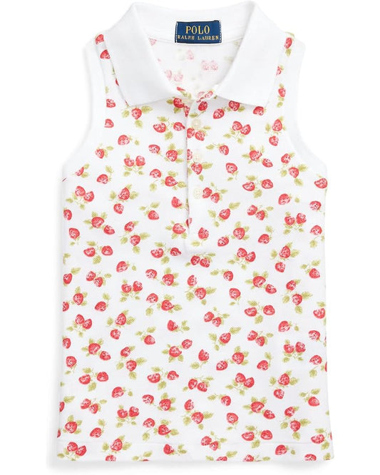  Polo Ralph Lauren Kids Strawberry Mesh Sleeveless Polo Shirt (Toddler)