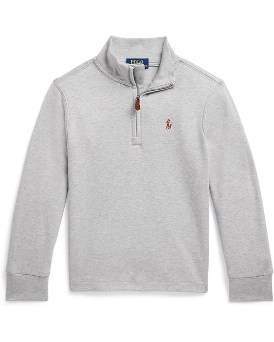  Polo Ralph Lauren Kids Cotton Interlock 1/4 Zip Pullover (Little Kids)